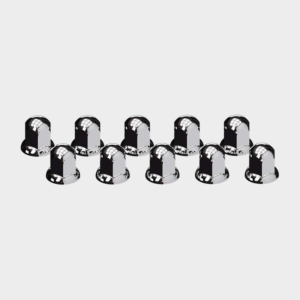 BASURI 32MM Stainless Steel Wheel Nut Cap | Universal Chrome Lug Nut Cover for Trucks, Buses, Trailers & Commercial Vehicles | Heavy Duty Rust-Resistant Nut Cap - Image 2