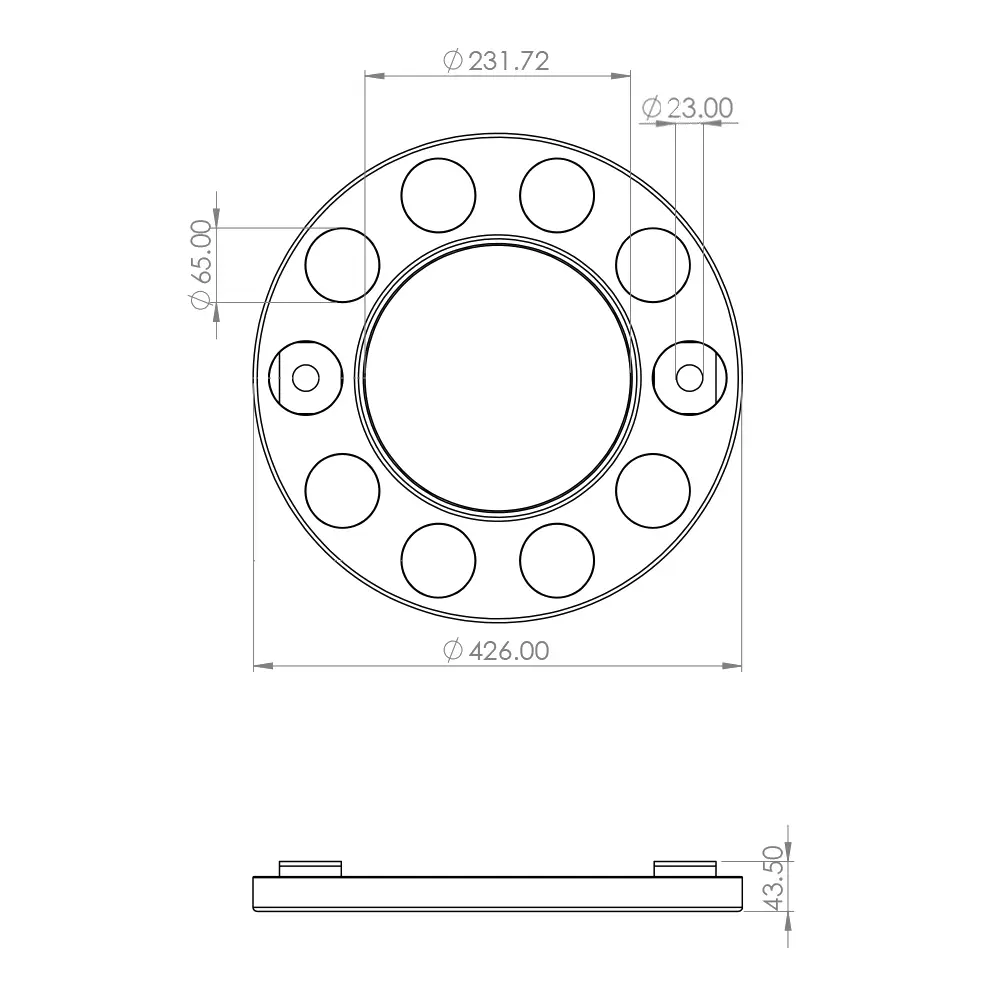 Open Center Wheel Trim – 10 Stud Black - Image 6