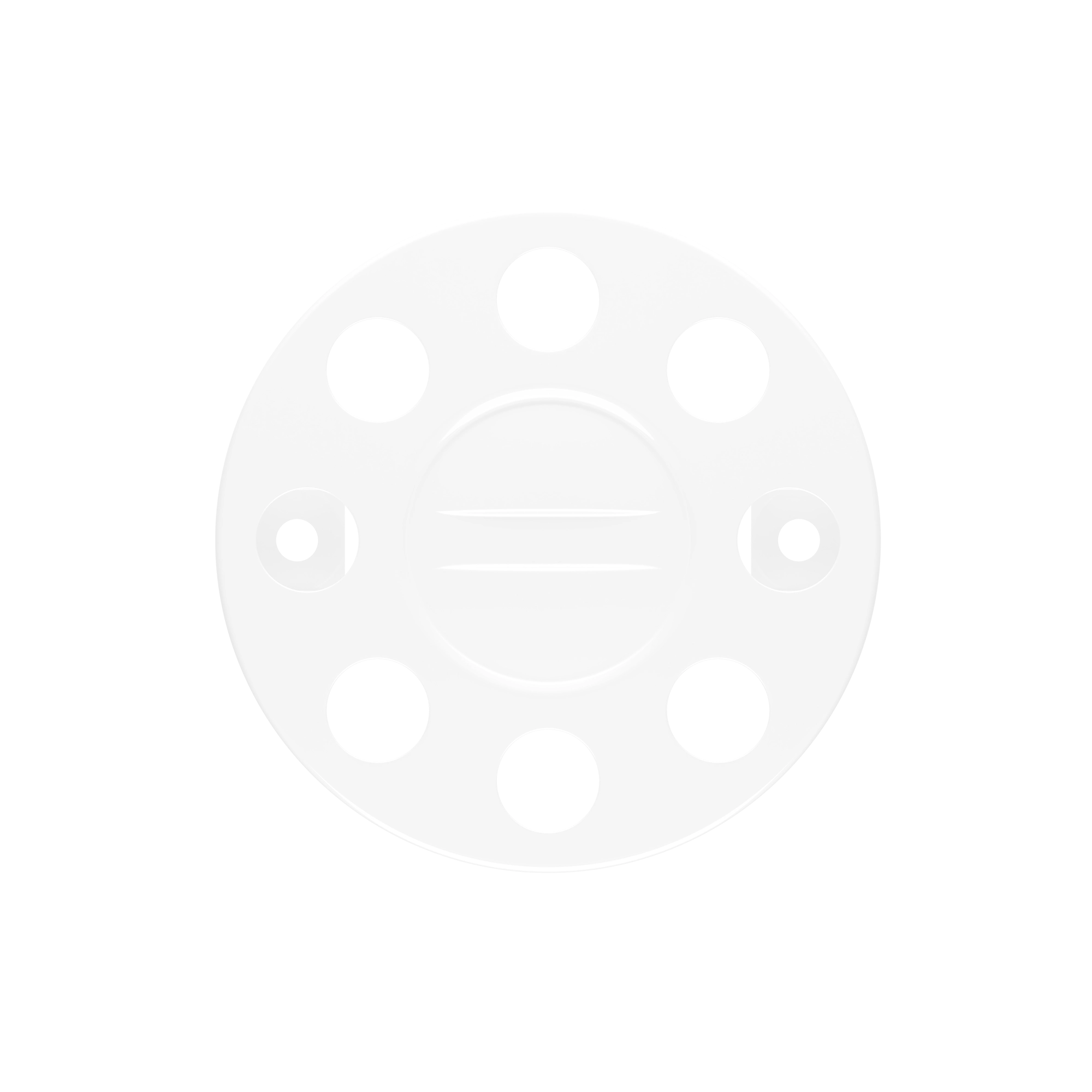 Close Center Wheel Trim 8 Stud White - Image 5