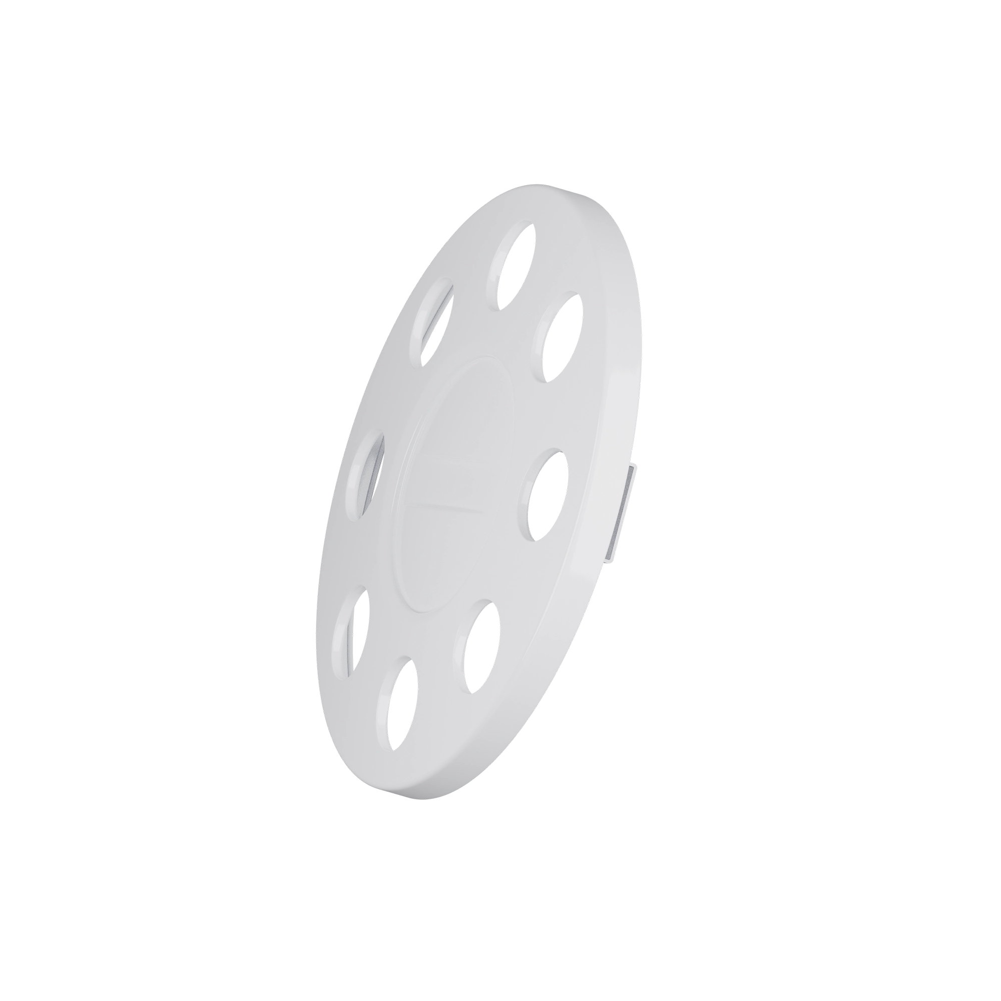 Close Center Wheel Trim 8 Stud White - Image 2