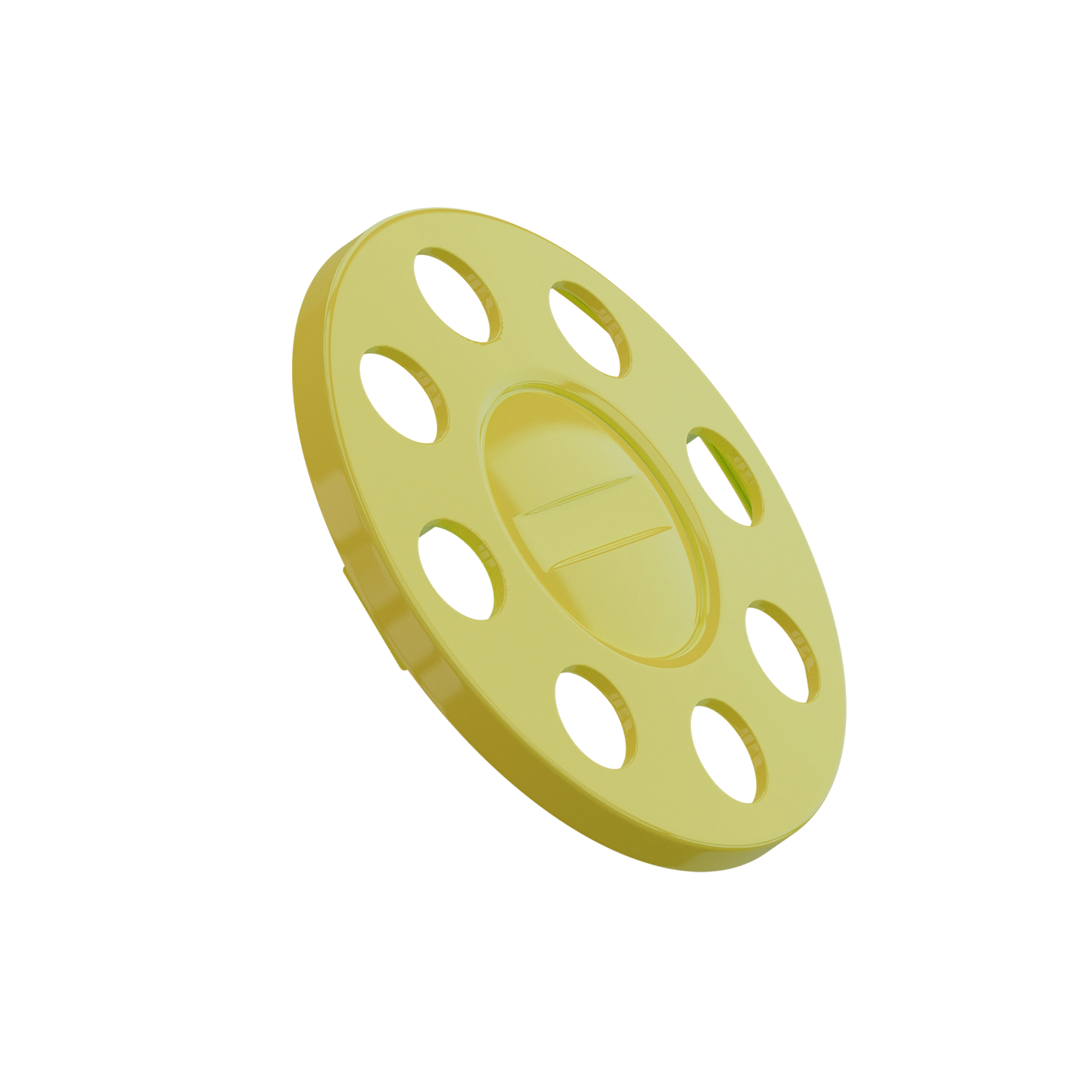 Close Center Wheel Trim 8 Stud Yellow