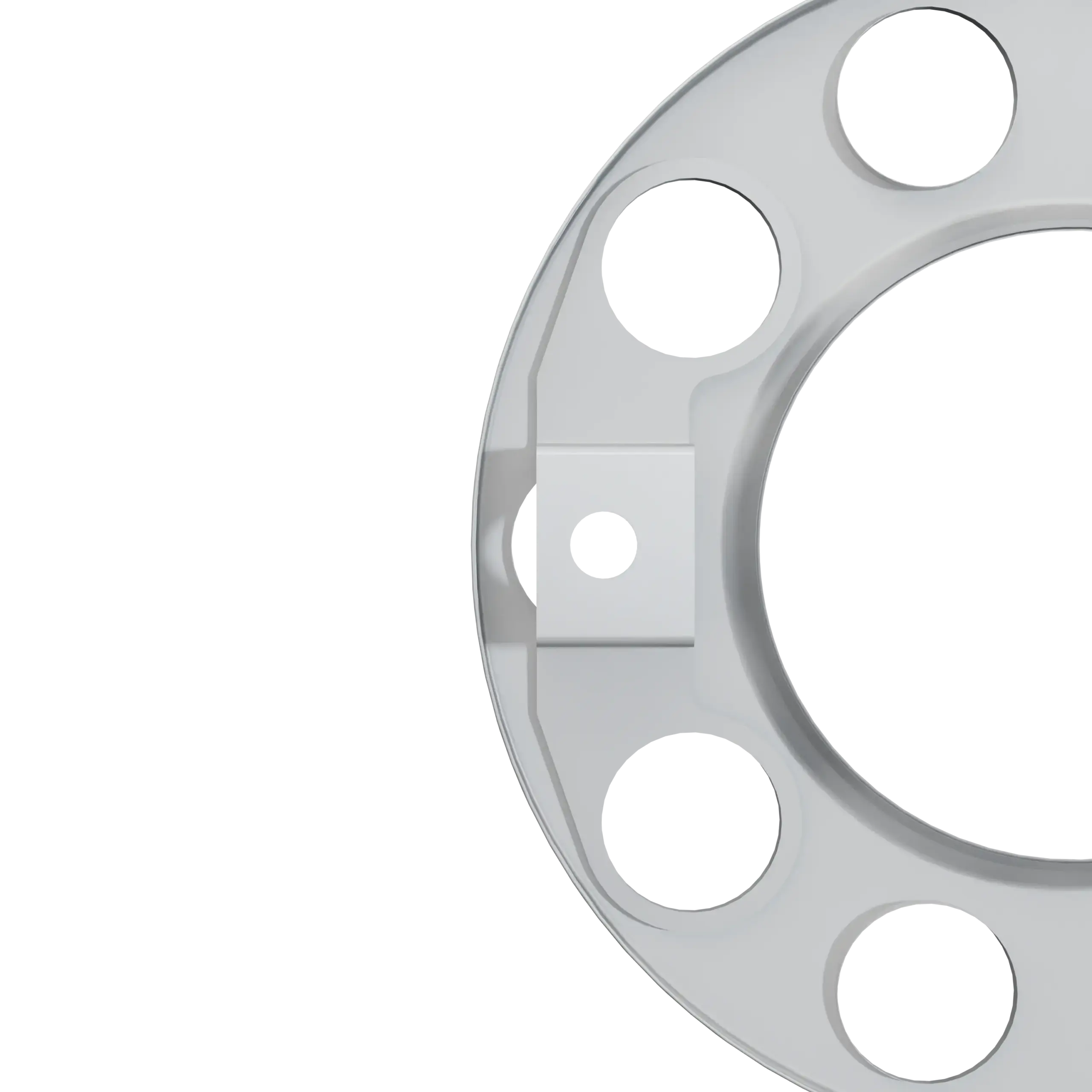 Open Center Wheel Trim – 10 Stud Silver - Image 2