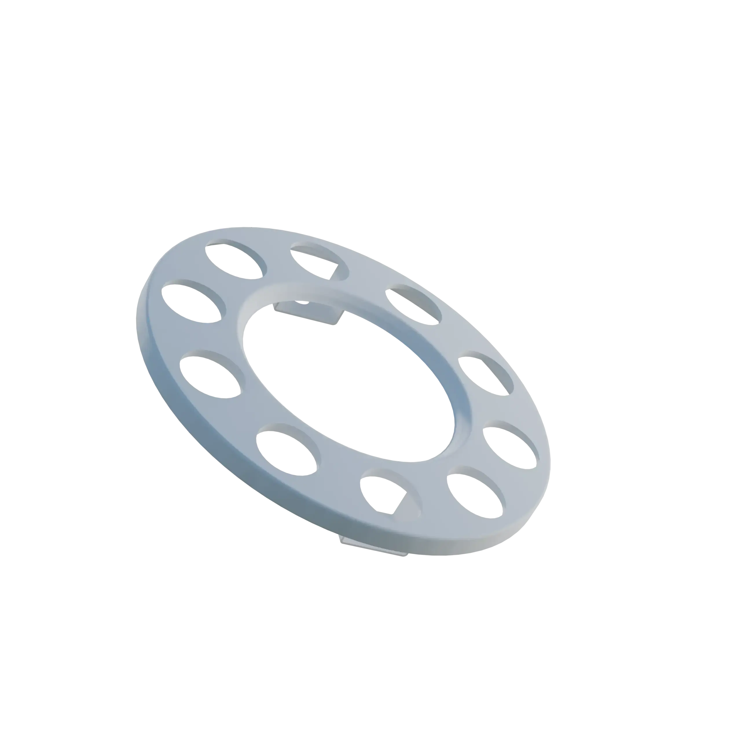 Open Center Wheel Trim 10 Stud White