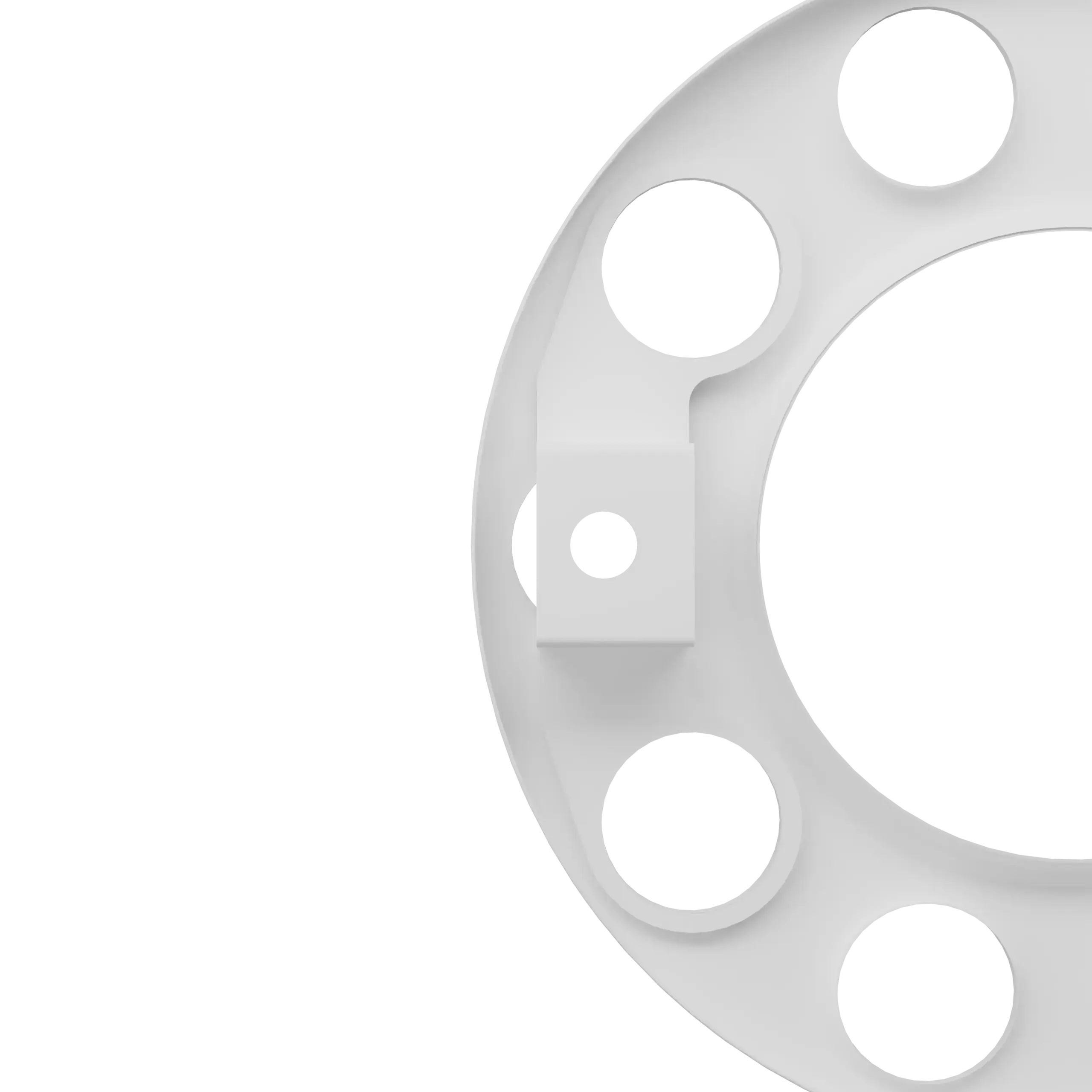 Open Center Wheel Trim 10 Stud White - Image 6