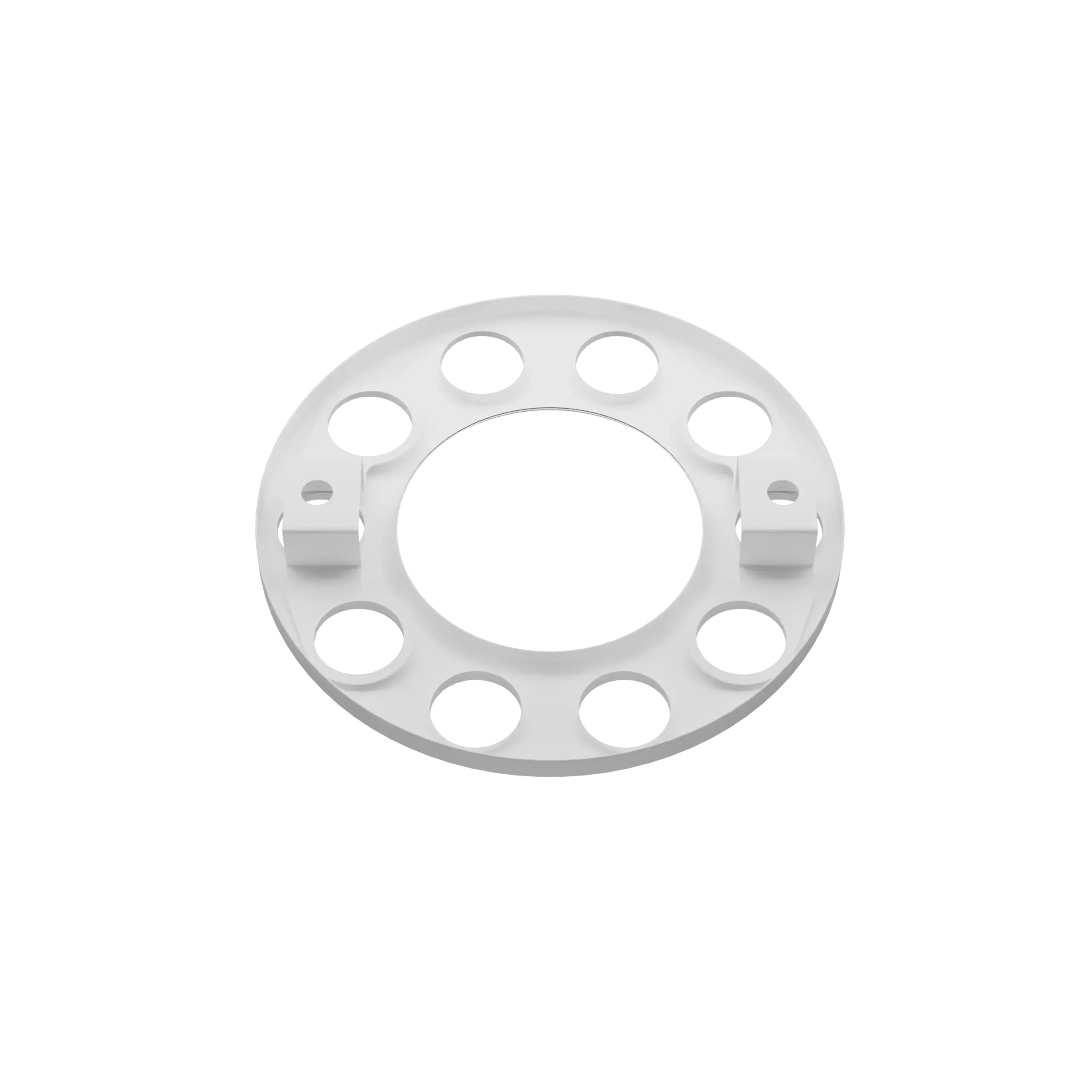 Open Center Wheel Trim 10 Stud White - Image 4