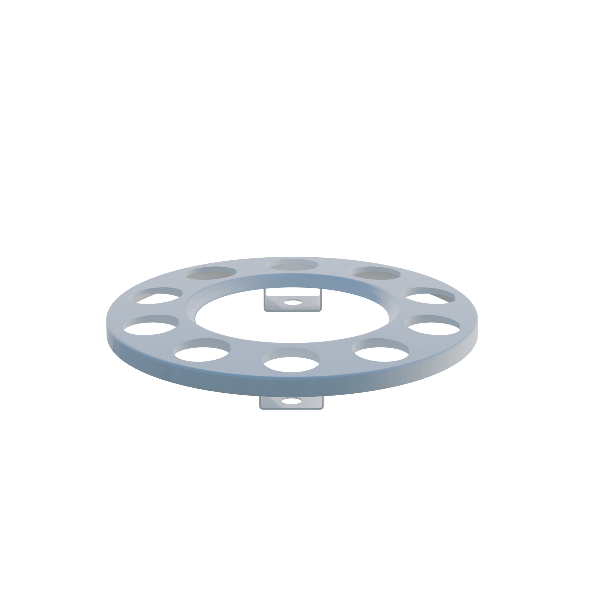 Open Center Wheel Trim 10 Stud White - Image 3