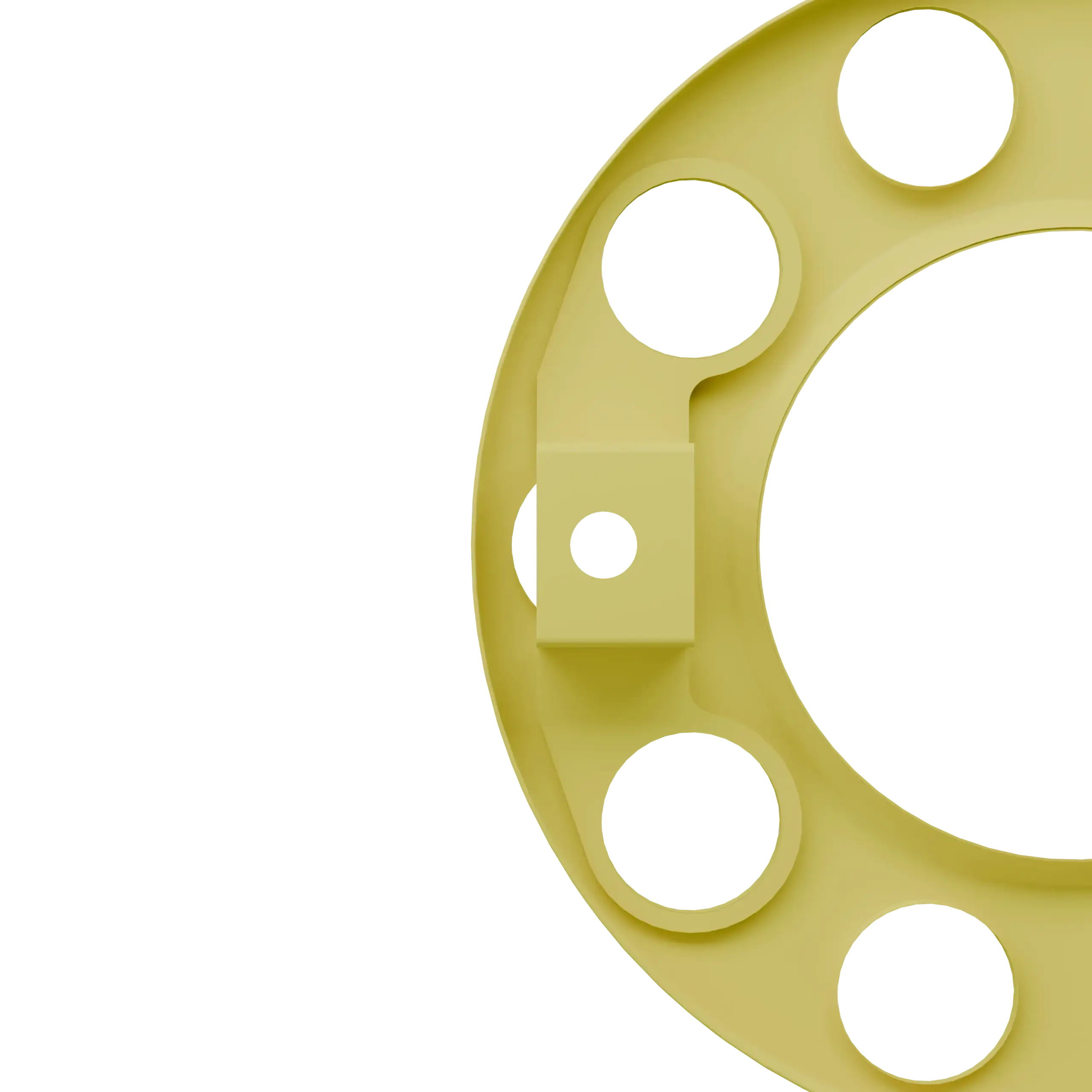 Open Center Wheel Trim – 10 Stud Yellow - Image 3